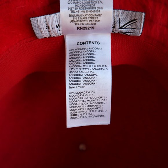 NWT Kangol Furgora Casual Scarlet Red Unisex Bucket Hat, Size Medium - Picture 9 of 10